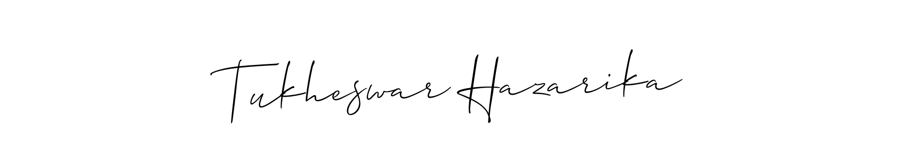 Design your own signature with our free online signature maker. With this signature software, you can create a handwritten (Allison_Script) signature for name Tukheswar Hazarika. Tukheswar Hazarika signature style 2 images and pictures png