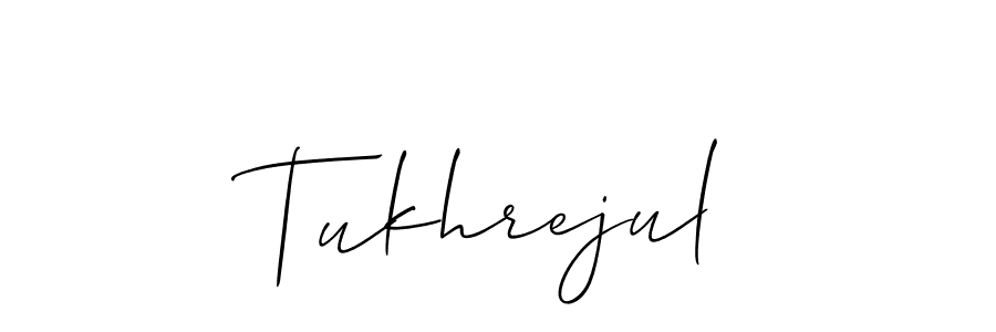 Design your own signature with our free online signature maker. With this signature software, you can create a handwritten (Allison_Script) signature for name Tukhrejul. Tukhrejul signature style 2 images and pictures png