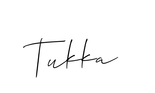 Use a signature maker to create a handwritten signature online. With this signature software, you can design (Allison_Script) your own signature for name Tukka. Tukka signature style 2 images and pictures png