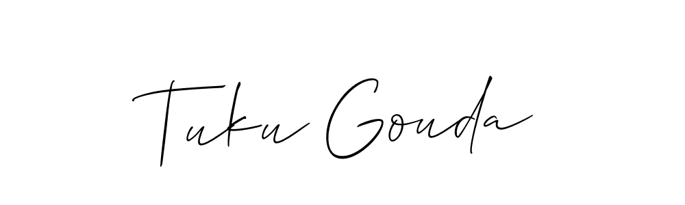 Make a beautiful signature design for name Tuku Gouda. With this signature (Allison_Script) style, you can create a handwritten signature for free. Tuku Gouda signature style 2 images and pictures png
