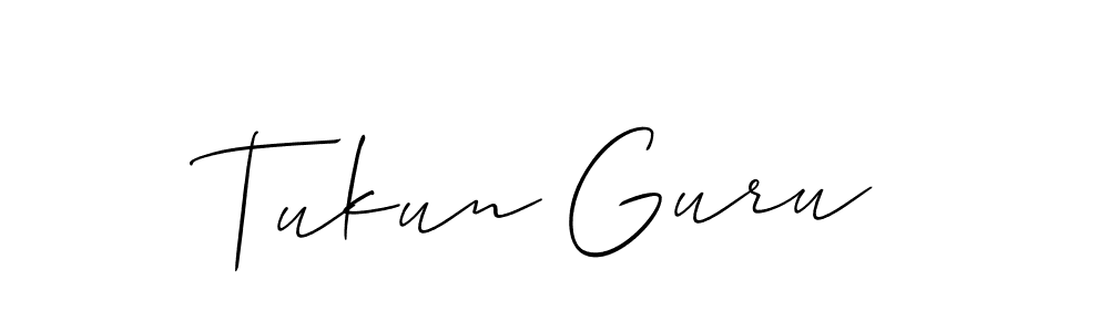 How to Draw Tukun Guru signature style? Allison_Script is a latest design signature styles for name Tukun Guru. Tukun Guru signature style 2 images and pictures png