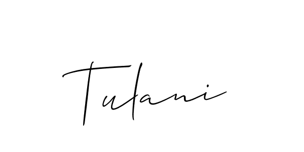 The best way (Allison_Script) to make a short signature is to pick only two or three words in your name. The name Tulani include a total of six letters. For converting this name. Tulani signature style 2 images and pictures png