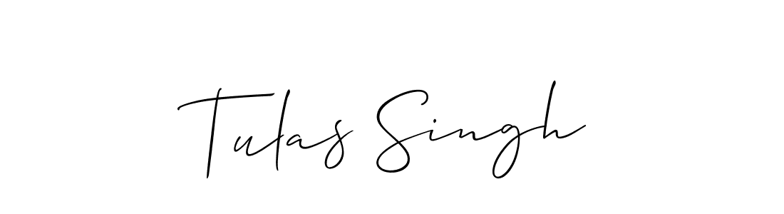 How to make Tulas Singh name signature. Use Allison_Script style for creating short signs online. This is the latest handwritten sign. Tulas Singh signature style 2 images and pictures png
