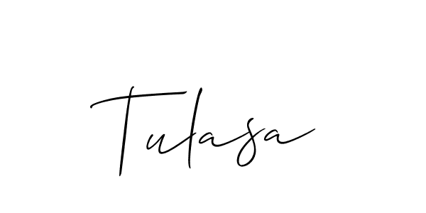 Also we have Tulasa name is the best signature style. Create professional handwritten signature collection using Allison_Script autograph style. Tulasa signature style 2 images and pictures png