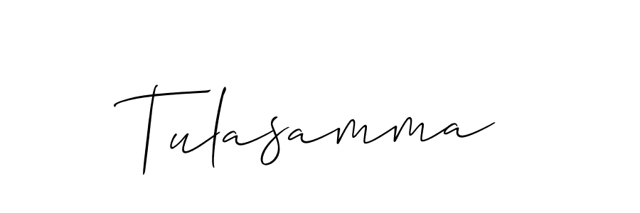 Create a beautiful signature design for name Tulasamma. With this signature (Allison_Script) fonts, you can make a handwritten signature for free. Tulasamma signature style 2 images and pictures png
