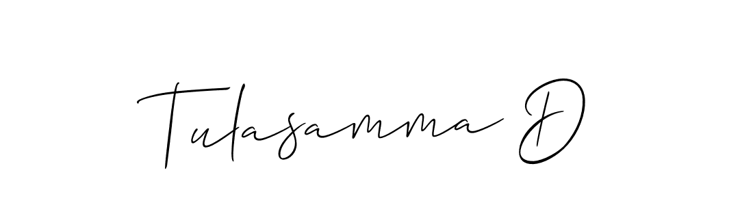 Make a beautiful signature design for name Tulasamma D. With this signature (Allison_Script) style, you can create a handwritten signature for free. Tulasamma D signature style 2 images and pictures png