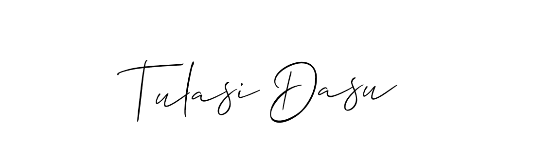 if you are searching for the best signature style for your name Tulasi Dasu. so please give up your signature search. here we have designed multiple signature styles  using Allison_Script. Tulasi Dasu signature style 2 images and pictures png