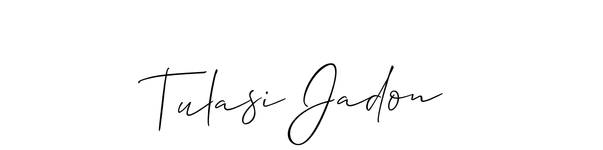 Also we have Tulasi Jadon name is the best signature style. Create professional handwritten signature collection using Allison_Script autograph style. Tulasi Jadon signature style 2 images and pictures png