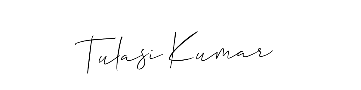 Similarly Allison_Script is the best handwritten signature design. Signature creator online .You can use it as an online autograph creator for name Tulasi Kumar. Tulasi Kumar signature style 2 images and pictures png