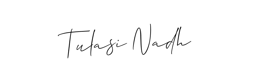 It looks lik you need a new signature style for name Tulasi Nadh. Design unique handwritten (Allison_Script) signature with our free signature maker in just a few clicks. Tulasi Nadh signature style 2 images and pictures png
