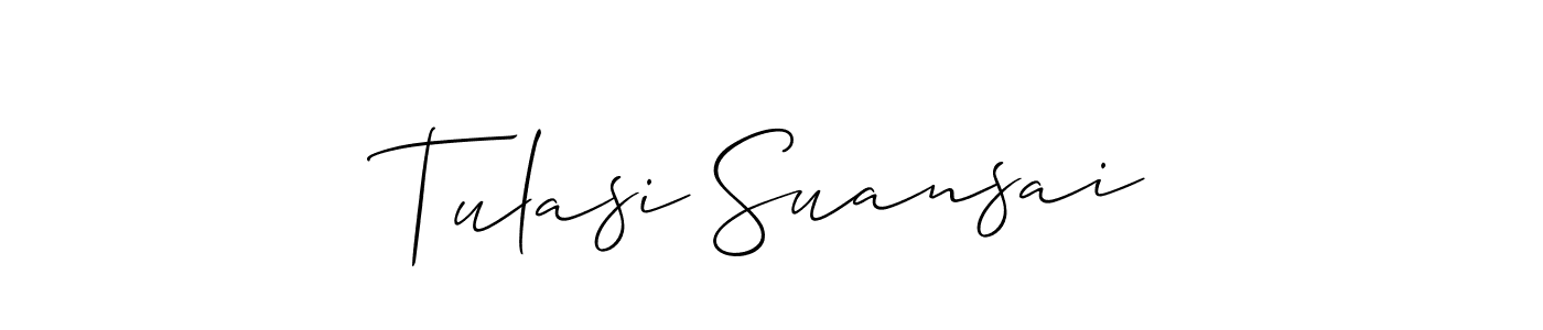 How to make Tulasi Suansai signature? Allison_Script is a professional autograph style. Create handwritten signature for Tulasi Suansai name. Tulasi Suansai signature style 2 images and pictures png
