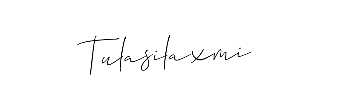 You should practise on your own different ways (Allison_Script) to write your name (Tulasilaxmi) in signature. don't let someone else do it for you. Tulasilaxmi signature style 2 images and pictures png