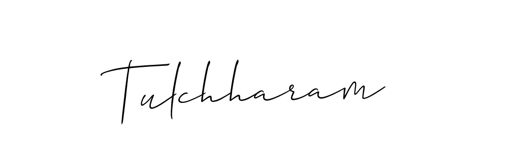 You should practise on your own different ways (Allison_Script) to write your name (Tulchharam) in signature. don't let someone else do it for you. Tulchharam signature style 2 images and pictures png