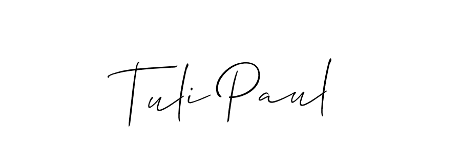 See photos of Tuli Paul official signature by Spectra . Check more albums & portfolios. Read reviews & check more about Allison_Script font. Tuli Paul signature style 2 images and pictures png