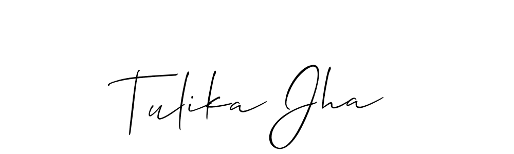 You can use this online signature creator to create a handwritten signature for the name Tulika Jha. This is the best online autograph maker. Tulika Jha signature style 2 images and pictures png