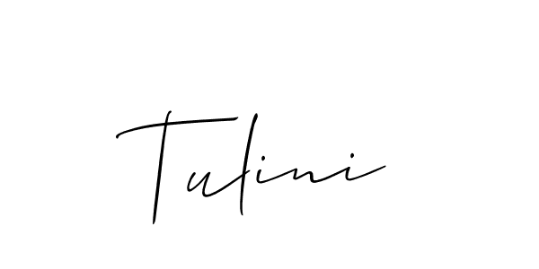 How to make Tulini name signature. Use Allison_Script style for creating short signs online. This is the latest handwritten sign. Tulini signature style 2 images and pictures png