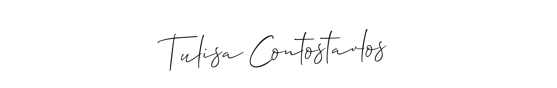 Also You can easily find your signature by using the search form. We will create Tulisa Contostavlos name handwritten signature images for you free of cost using Allison_Script sign style. Tulisa Contostavlos signature style 2 images and pictures png