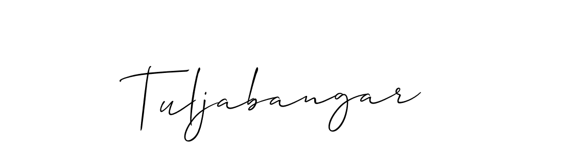 Design your own signature with our free online signature maker. With this signature software, you can create a handwritten (Allison_Script) signature for name Tuljabangar. Tuljabangar signature style 2 images and pictures png