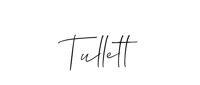 Create a beautiful signature design for name Tullett. With this signature (Allison_Script) fonts, you can make a handwritten signature for free. Tullett signature style 2 images and pictures png