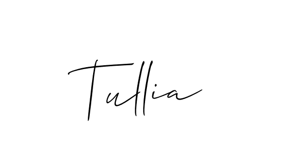 Tullia stylish signature style. Best Handwritten Sign (Allison_Script) for my name. Handwritten Signature Collection Ideas for my name Tullia. Tullia signature style 2 images and pictures png