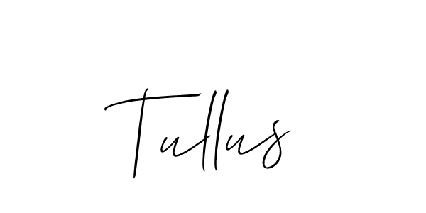 How to make Tullus signature? Allison_Script is a professional autograph style. Create handwritten signature for Tullus name. Tullus signature style 2 images and pictures png