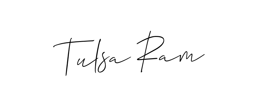 It looks lik you need a new signature style for name Tulsa Ram. Design unique handwritten (Allison_Script) signature with our free signature maker in just a few clicks. Tulsa Ram signature style 2 images and pictures png