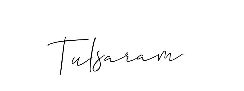 Make a beautiful signature design for name Tulsaram. With this signature (Allison_Script) style, you can create a handwritten signature for free. Tulsaram signature style 2 images and pictures png