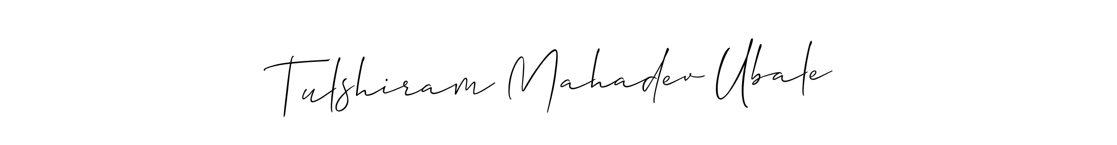 Use a signature maker to create a handwritten signature online. With this signature software, you can design (Allison_Script) your own signature for name Tulshiram Mahadev Ubale. Tulshiram Mahadev Ubale signature style 2 images and pictures png