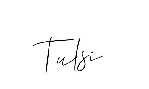 Design your own signature with our free online signature maker. With this signature software, you can create a handwritten (Allison_Script) signature for name Tulsi. Tulsi signature style 2 images and pictures png