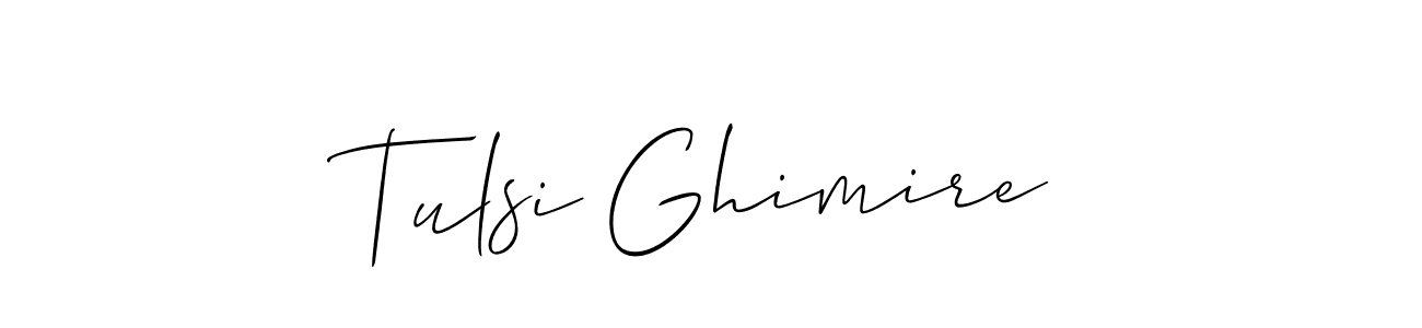 Best and Professional Signature Style for Tulsi Ghimire. Allison_Script Best Signature Style Collection. Tulsi Ghimire signature style 2 images and pictures png