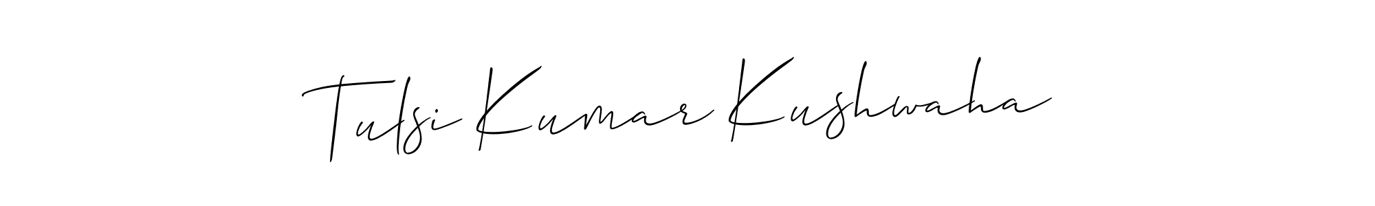 Use a signature maker to create a handwritten signature online. With this signature software, you can design (Allison_Script) your own signature for name Tulsi Kumar Kushwaha. Tulsi Kumar Kushwaha signature style 2 images and pictures png
