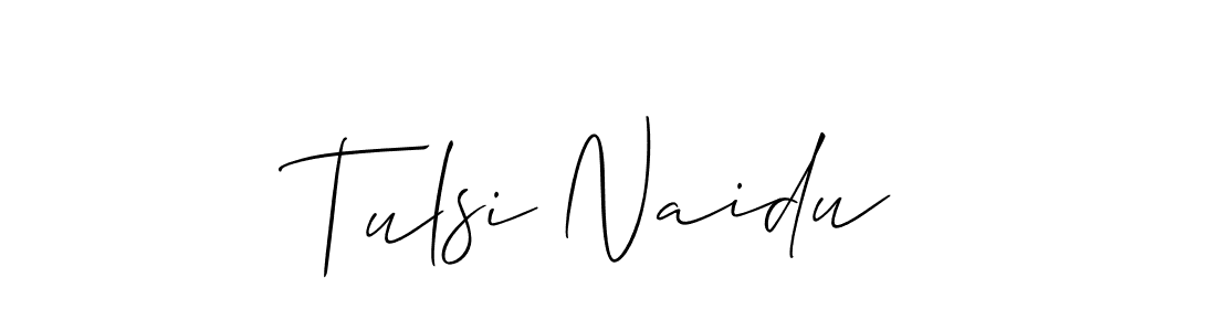 Also we have Tulsi Naidu name is the best signature style. Create professional handwritten signature collection using Allison_Script autograph style. Tulsi Naidu signature style 2 images and pictures png