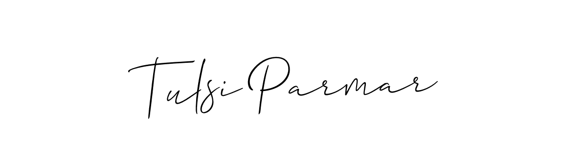 if you are searching for the best signature style for your name Tulsi Parmar. so please give up your signature search. here we have designed multiple signature styles  using Allison_Script. Tulsi Parmar signature style 2 images and pictures png