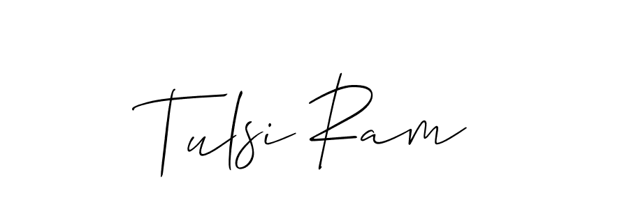 You should practise on your own different ways (Allison_Script) to write your name (Tulsi Ram) in signature. don't let someone else do it for you. Tulsi Ram signature style 2 images and pictures png