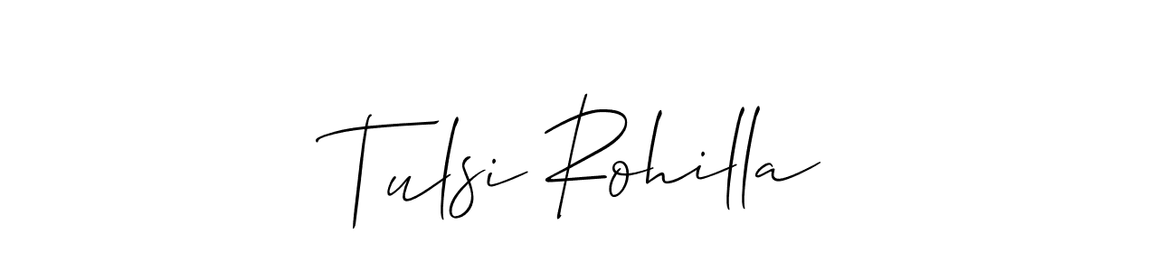 Make a short Tulsi Rohilla signature style. Manage your documents anywhere anytime using Allison_Script. Create and add eSignatures, submit forms, share and send files easily. Tulsi Rohilla signature style 2 images and pictures png