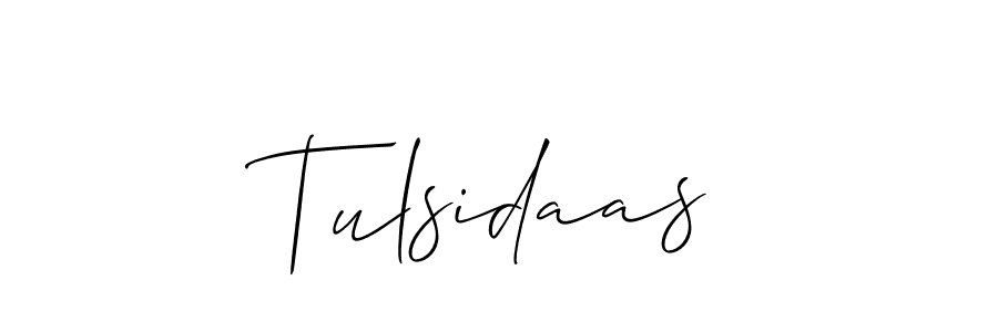 The best way (Allison_Script) to make a short signature is to pick only two or three words in your name. The name Tulsidaas include a total of six letters. For converting this name. Tulsidaas signature style 2 images and pictures png