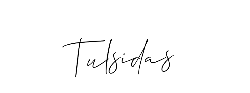 You should practise on your own different ways (Allison_Script) to write your name (Tulsidas) in signature. don't let someone else do it for you. Tulsidas signature style 2 images and pictures png