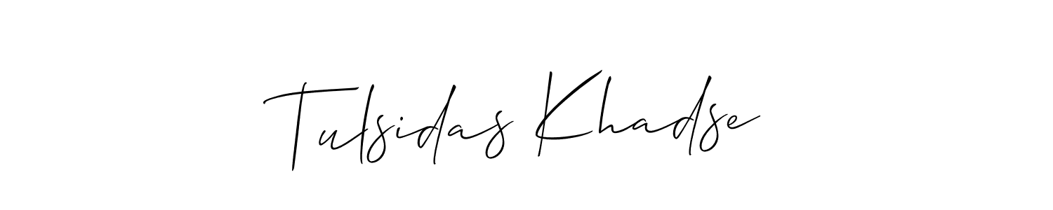 Tulsidas Khadse stylish signature style. Best Handwritten Sign (Allison_Script) for my name. Handwritten Signature Collection Ideas for my name Tulsidas Khadse. Tulsidas Khadse signature style 2 images and pictures png