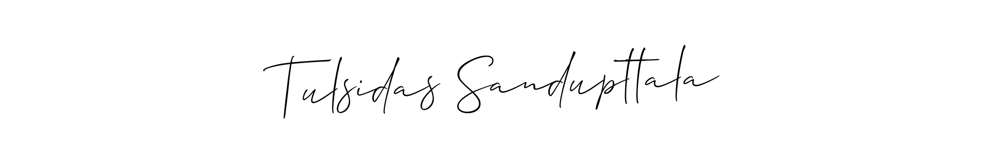 Design your own signature with our free online signature maker. With this signature software, you can create a handwritten (Allison_Script) signature for name Tulsidas Sandupttala. Tulsidas Sandupttala signature style 2 images and pictures png