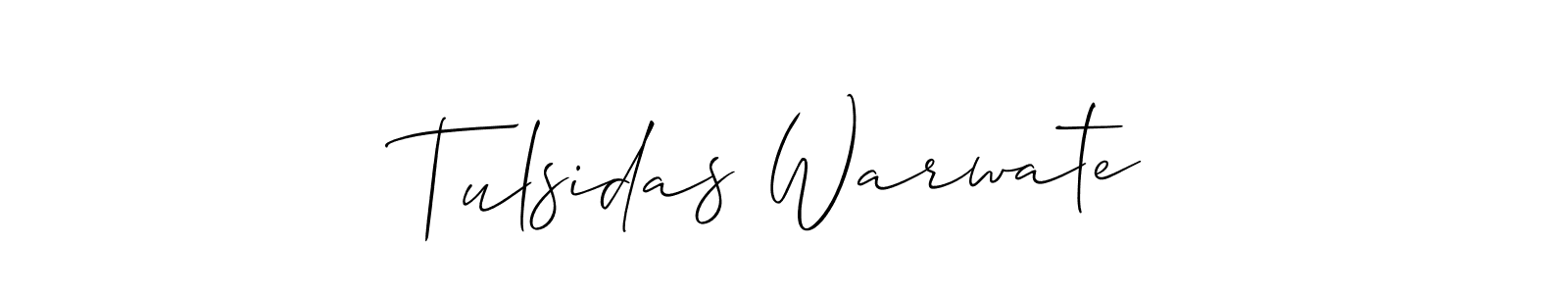 Make a beautiful signature design for name Tulsidas Warwate. With this signature (Allison_Script) style, you can create a handwritten signature for free. Tulsidas Warwate signature style 2 images and pictures png