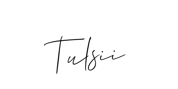 Use a signature maker to create a handwritten signature online. With this signature software, you can design (Allison_Script) your own signature for name Tulsii. Tulsii signature style 2 images and pictures png