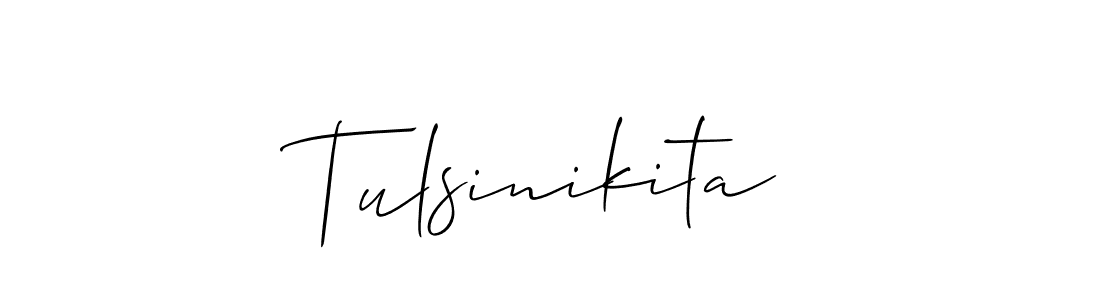 Make a beautiful signature design for name Tulsinikita. With this signature (Allison_Script) style, you can create a handwritten signature for free. Tulsinikita signature style 2 images and pictures png