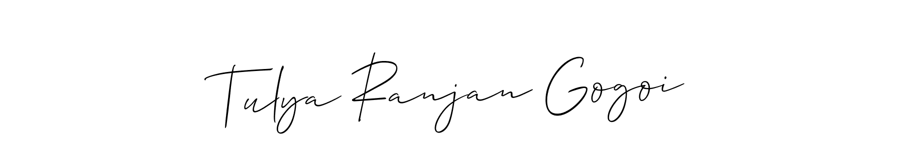 How to Draw Tulya Ranjan Gogoi signature style? Allison_Script is a latest design signature styles for name Tulya Ranjan Gogoi. Tulya Ranjan Gogoi signature style 2 images and pictures png