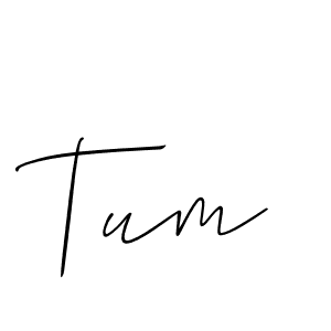 The best way (Allison_Script) to make a short signature is to pick only two or three words in your name. The name Tum include a total of six letters. For converting this name. Tum signature style 2 images and pictures png