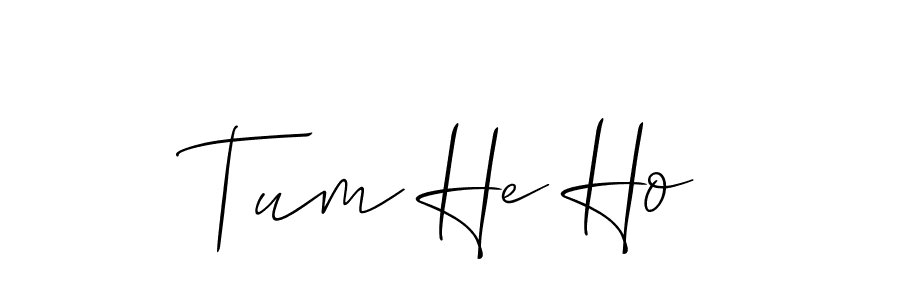 Allison_Script is a professional signature style that is perfect for those who want to add a touch of class to their signature. It is also a great choice for those who want to make their signature more unique. Get Tum He Ho name to fancy signature for free. Tum He Ho signature style 2 images and pictures png