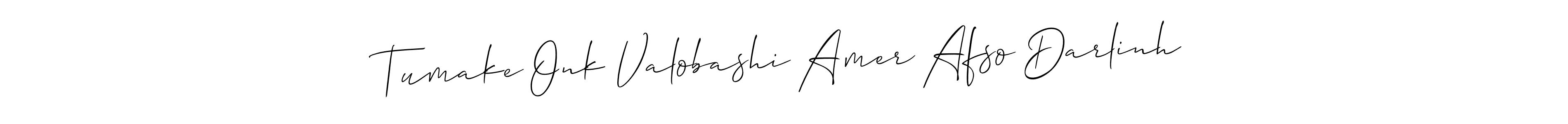 You can use this online signature creator to create a handwritten signature for the name Tumake Onk Valobashi Amer Afso Darlinh. This is the best online autograph maker. Tumake Onk Valobashi Amer Afso Darlinh signature style 2 images and pictures png