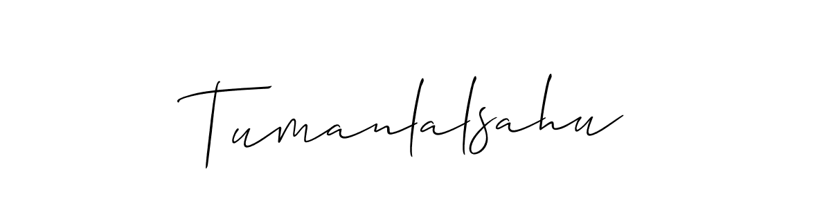 Make a beautiful signature design for name Tumanlalsahu. With this signature (Allison_Script) style, you can create a handwritten signature for free. Tumanlalsahu signature style 2 images and pictures png