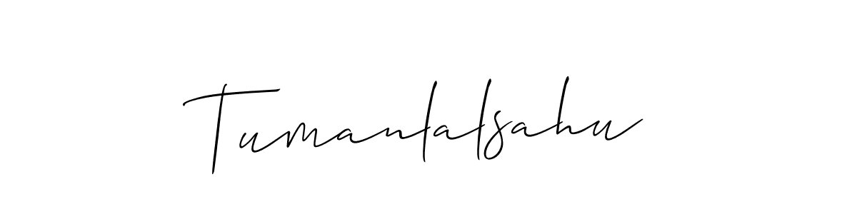Similarly Allison_Script is the best handwritten signature design. Signature creator online .You can use it as an online autograph creator for name Tumanlalsahu. Tumanlalsahu signature style 2 images and pictures png