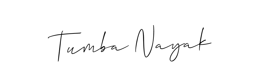 Allison_Script is a professional signature style that is perfect for those who want to add a touch of class to their signature. It is also a great choice for those who want to make their signature more unique. Get Tumba Nayak name to fancy signature for free. Tumba Nayak signature style 2 images and pictures png