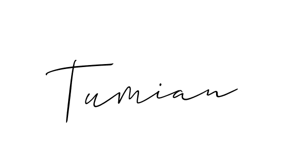 Also we have Tumian name is the best signature style. Create professional handwritten signature collection using Allison_Script autograph style. Tumian signature style 2 images and pictures png